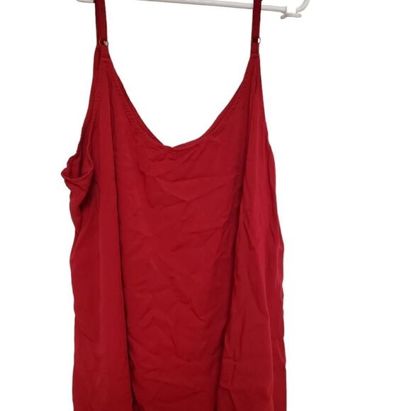 Plus Size Red Camisole Spaghetti Strap Tank 4X - Picture 2 of 6
